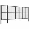 Puutarhan portti teräs 500x175 cm antrasiitti