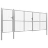 Puutarhan portti teräs 500x150 cm hopea
