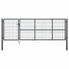 Puutarhan portti tolpilla teräs 350x100 cm antrasiitti