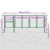 Puutarhan portti teräs 400x125 cm vihreä