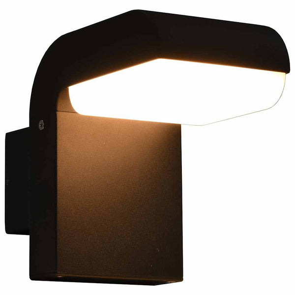 Ulkokäyttöön tarkoitettu LED-seinävalaisin 9 W musta soikea