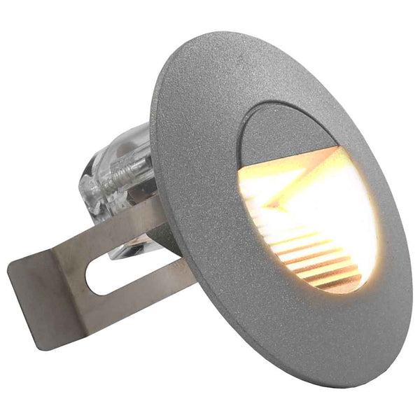 LED-seinävalaisimet ulkotiloihin 6 kpl 2 W hopea pyöreä