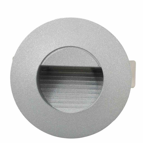 LED-seinävalaisimet ulkotiloihin 6 kpl 2 W hopea pyöreä