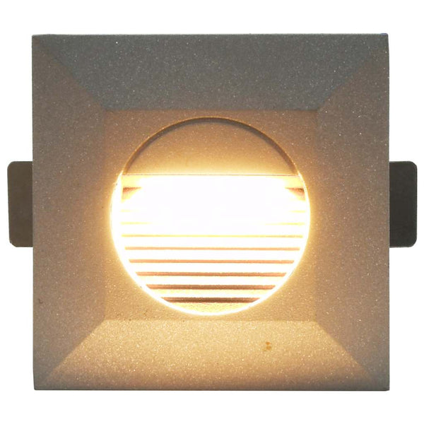 LED-seinävalaisimet ulkotiloihin 6 kpl 2 W hopea neliö