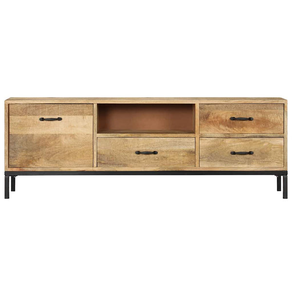 TV-taso 130x30x45 cm kiinteä mangopuu