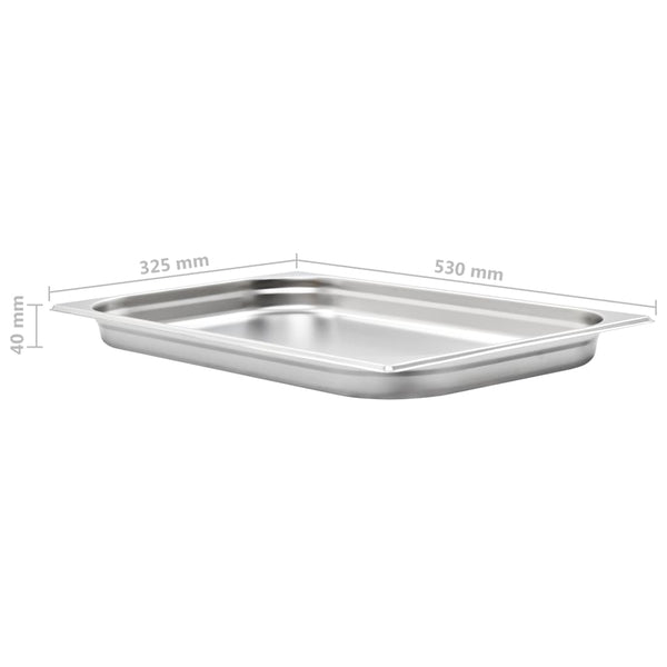 Ruostumaton teräs ruokavuoat Gerald GN 1/1 40 mm (4 kpl)