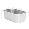 Ruostumaton teräs ruokavuoat Gerald GN 1/1 200 mm (2 kpl)