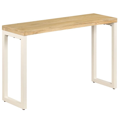 Sivupöytä 120x35x76 cm täysi mangopuu ja teräs