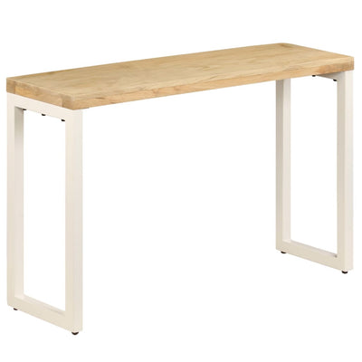 Sivupöytä 120x35x76 cm täysi mangopuu ja teräs