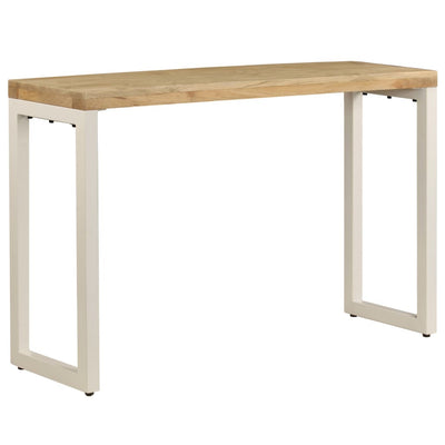 Sivupöytä 120x35x76 cm täysi mangopuu ja teräs