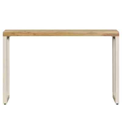 Sivupöytä 120x35x76 cm täysi mangopuu ja teräs