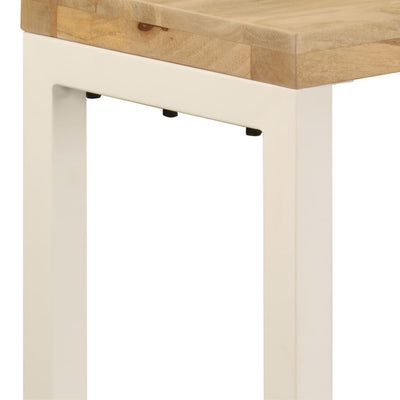 Sivupöytä 120x35x76 cm täysi mangopuu ja teräs