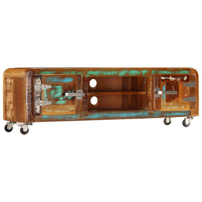 TV-taso 120x30x36 kiinteä kierrätetty puu