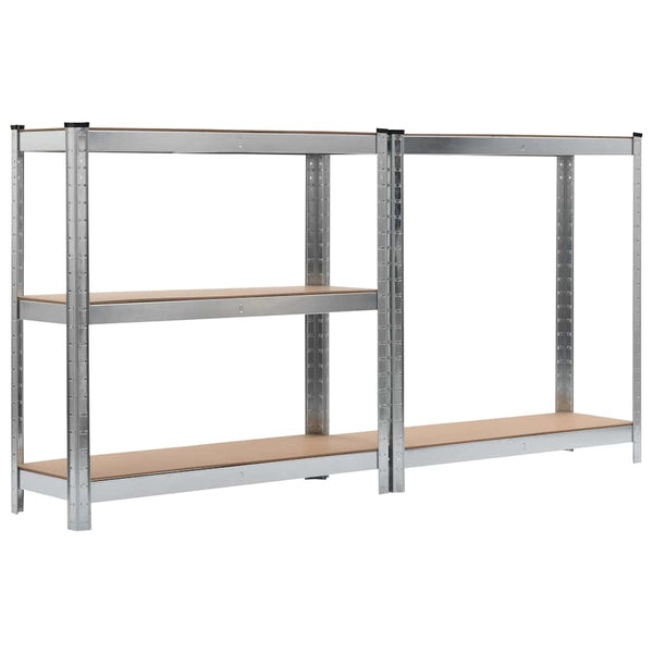 Varastohylly hopea 90x30x180 cm teräs ja MDF