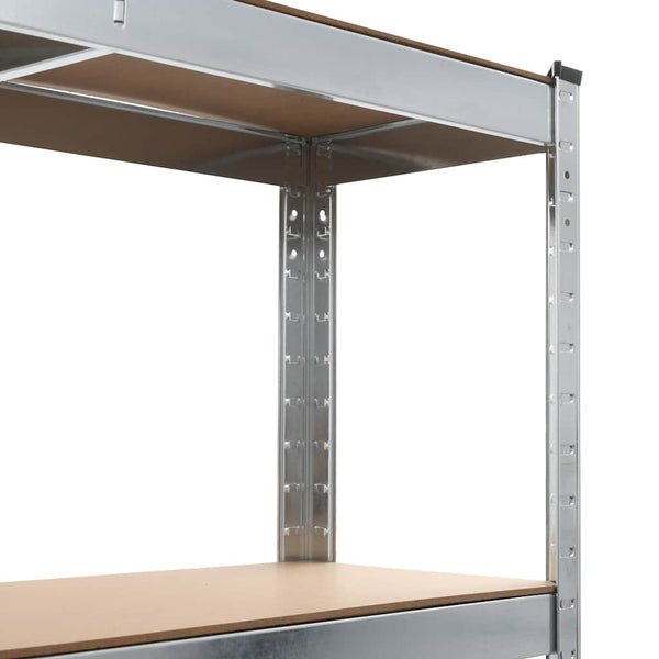 Varastohylly hopea 90x30x180 cm teräs ja MDF