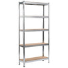 Varastohyllyt 2 kpl hopea 90x30x180 cm teräs ja MDF