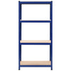 Varastohyllyt 2 kpl sininen 80x40x160 cm teräs ja MDF