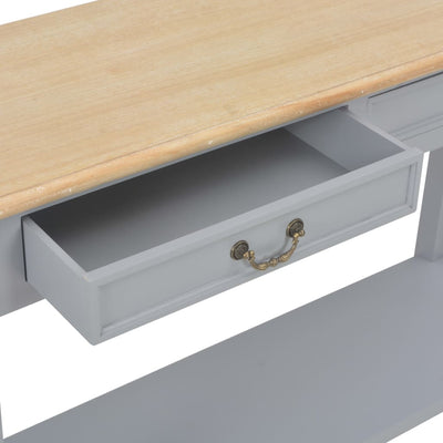 Sivupöytä harmaa 110x35x80 cm puu