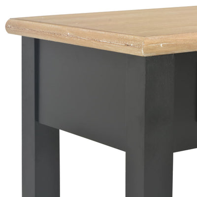Sivupöytä musta 110x35x80 cm puu