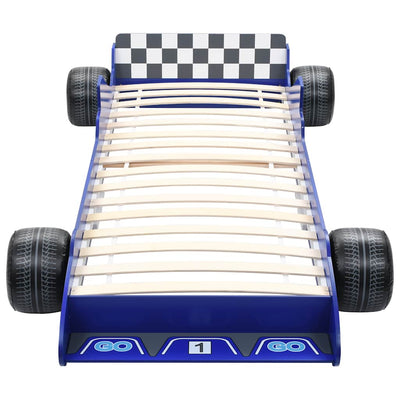 Sininen lastensänky kilpa-auto Garabed 90x200cm