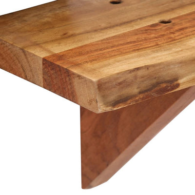 Seinähyllyt Pardarian 60x20x18cm (2 kpl kiinteä akaasiapuu)