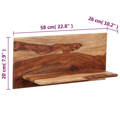 Seinähyllyt 2 kpl 58x26x20 cm seesampuu