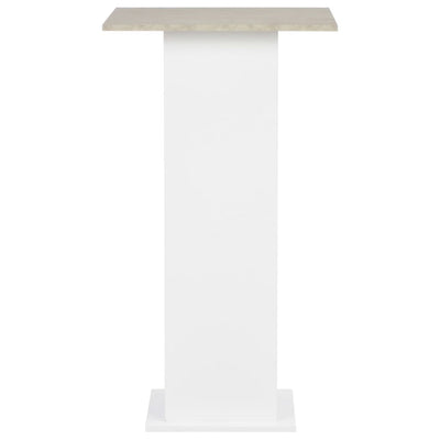 Valkoinen ja betoni baaripöytä Rone 60x60x110cm