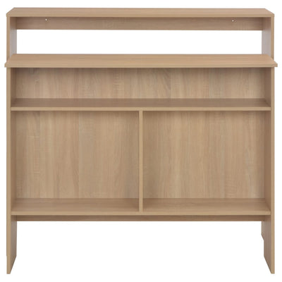 Baaripöytä kahdella pöytätasolla tammi Julendan 130x40x120cm