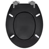 WC-istuimet soft-close kansilla 2 kpl MDF musta