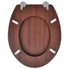 WC-istuimet hard-close kansilla 2 kpl MDF ruskea
