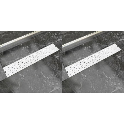 Ruostumaton teräs lineaarinen suihkukaivo Elban 630x140 mm (2kpl kupla)