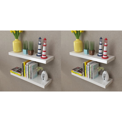 Valkoinen seinähyllyt Mardari 60cm (4 kpl)