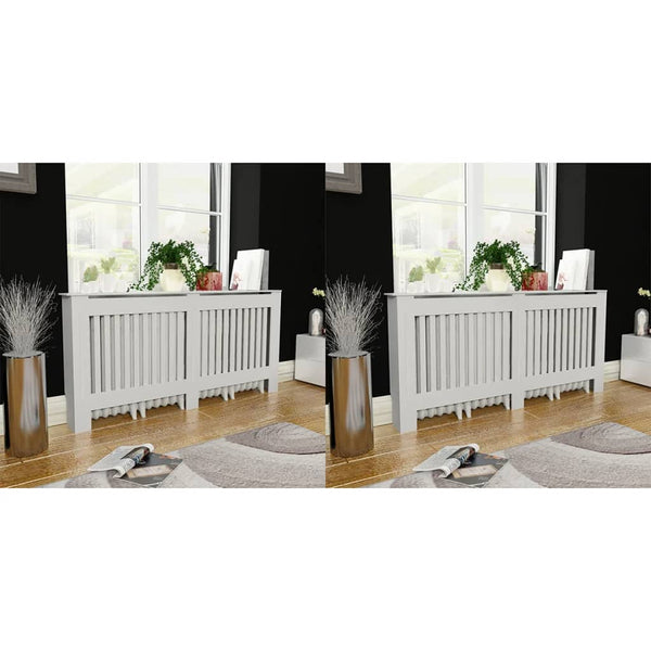 Valkoinen lämpöpatterin suojat Eliss 172cm (2 kpl mdf)