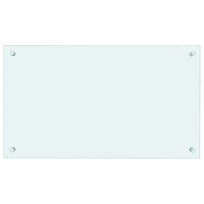 Valkoinen keittiön roiskesuoja Ikovics 70x40cm (karkaistu lasi)