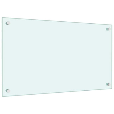 Valkoinen keittiön roiskesuoja Ikovics 70x40cm (karkaistu lasi)