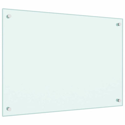 Valkoinen keittiön roiskesuoja Ikovics 70x50cm (karkaistu lasi)