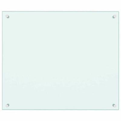 Valkoinen keittiön roiskesuoja Ikovics 70x60cm (karkaistu lasi)