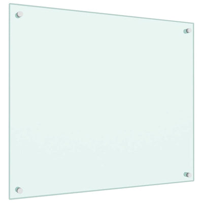 Valkoinen keittiön roiskesuoja Ikovics 70x60cm (karkaistu lasi)