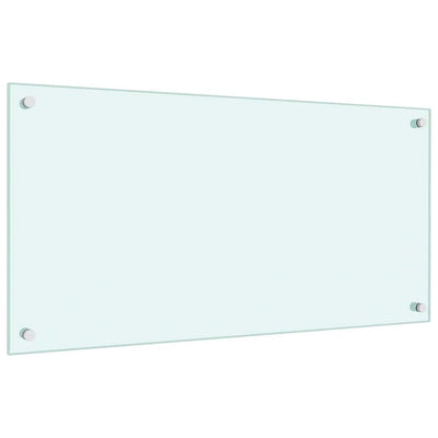 Valkoinen keittiön roiskesuoja Ikovics 80x40cm (karkaistu lasi)