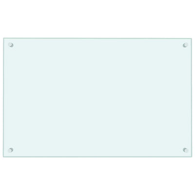 Valkoinen keittiön roiskesuoja Ikovics 80x50cm (karkaistu lasi)