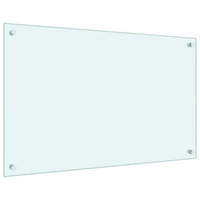 Valkoinen keittiön roiskesuoja Ikovics 80x50cm (karkaistu lasi)