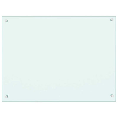 Valkoinen keittiön roiskesuoja Ikovics 80x60cm (karkaistu lasi)