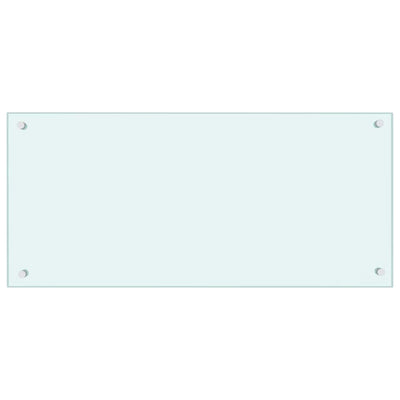 Valkoinen keittiön roiskesuoja Ikovics 90x40cm (karkaistu lasi)