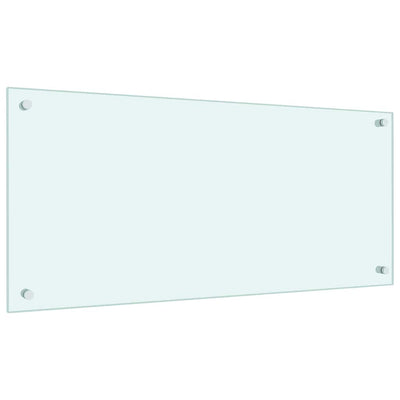 Valkoinen keittiön roiskesuoja Ikovics 90x40cm (karkaistu lasi)