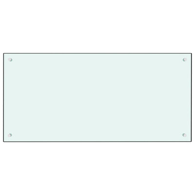 Valkoinen keittiön roiskesuoja Ikovics 100x50cm (karkaistu lasi)