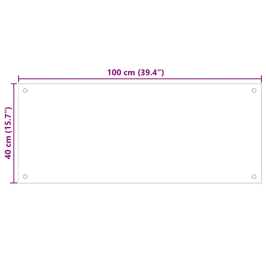 Läpinäkyvä keittiön roiskesuoja Ikovics 100x40cm (karkaistu lasi)