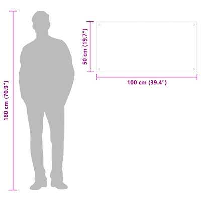 Läpinäkyvä keittiön roiskesuoja Ikovics 100x50cm (karkaistu lasi)
