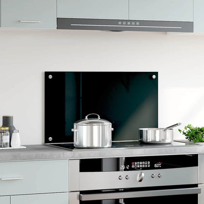 Musta keittiön roiskesuoja Ikovics 70x40cm (karkaistu lasi)