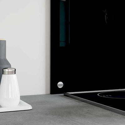 Musta keittiön roiskesuoja Ikovics 70x50cm (karkaistu lasi)