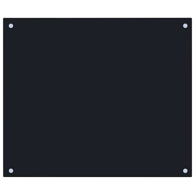 Musta keittiön roiskesuoja Ikovics 70x60cm (karkaistu lasi)